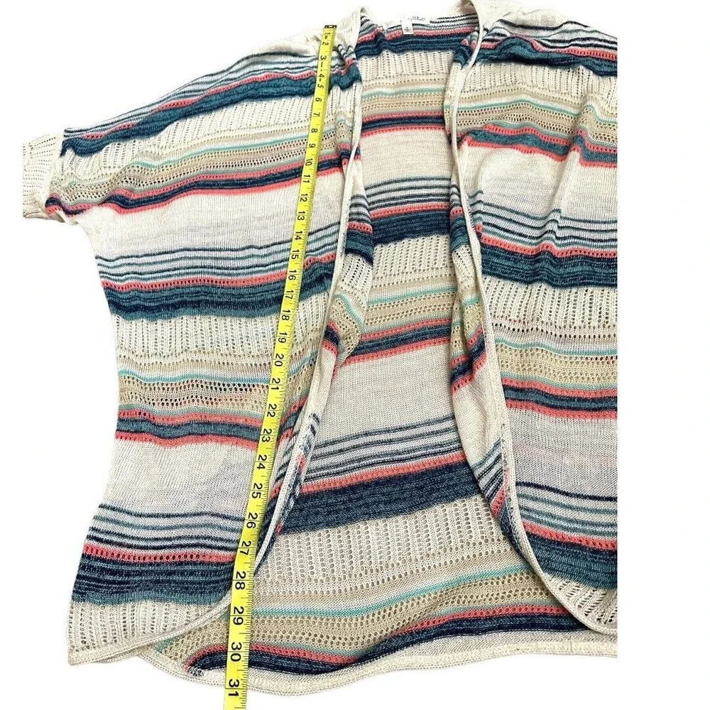 Say What? women’s Oversized knit lightweight Striped cardigan sweater Sz small